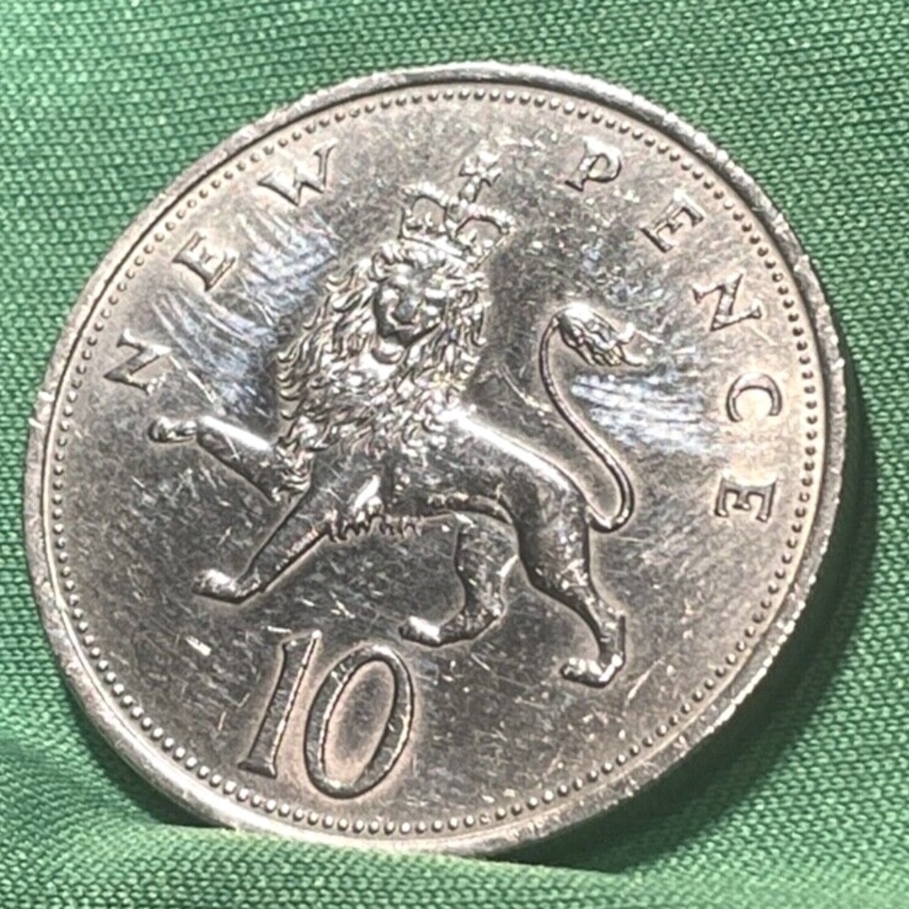 Vintage Rare D.Greg Ma .1968/1969 Elizabeth.Ⅱ New Pence 10 Two Coins 20493794057